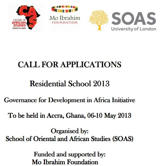 Residential School 2013: Governance for Development in Africa Initiative  