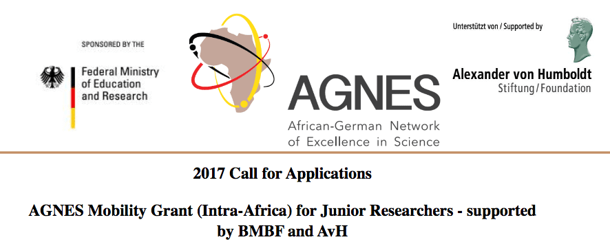 2017 AGNES Mobility Grant (Intra-Africa) for Junior Researchers ...