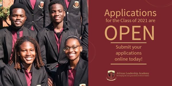 African Leadership Academy (ALA) 2021 for Young Leaders across Africa (Two-Year Pre-University Program) – financial assistance available. | Opportunities For Africans