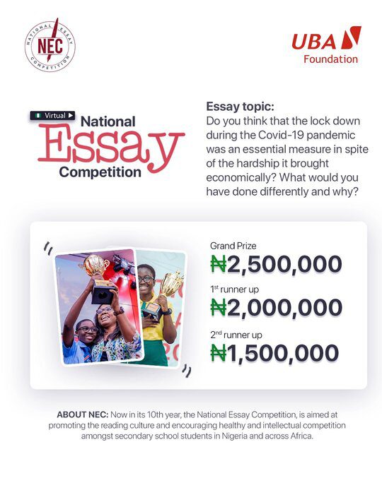 essay competition for secondary school students in nigeria