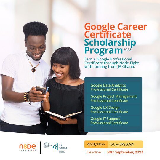 Junior Achievement Ghana and Node Eight Google Career Certificate Scholarship Program (Ghana)