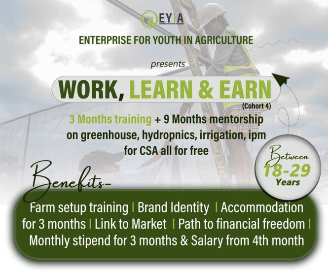 Mastercard Foundation Enterprise for Youth in Agriculture Program 2023 for young Nigerians.