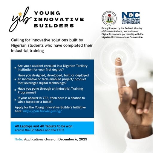 Young Innovative Builders Initiative Programme for young Nigerians.