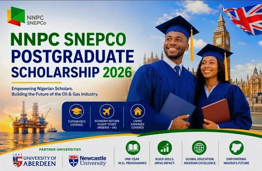 NNPC–SNEPCo Postgraduate Scholarship 2026 for study in the United Kingdom (Fully Funded) – Scholarship Opportunities NNPC–SNEPCo Postgraduate Scholarship 2026 for study in the United Kingdom (Fully Funded) – Scholarship Opportunities